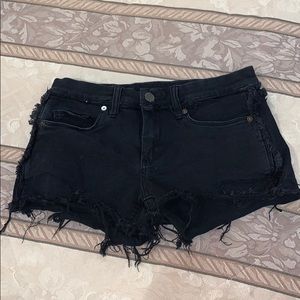 Black Jean shorts